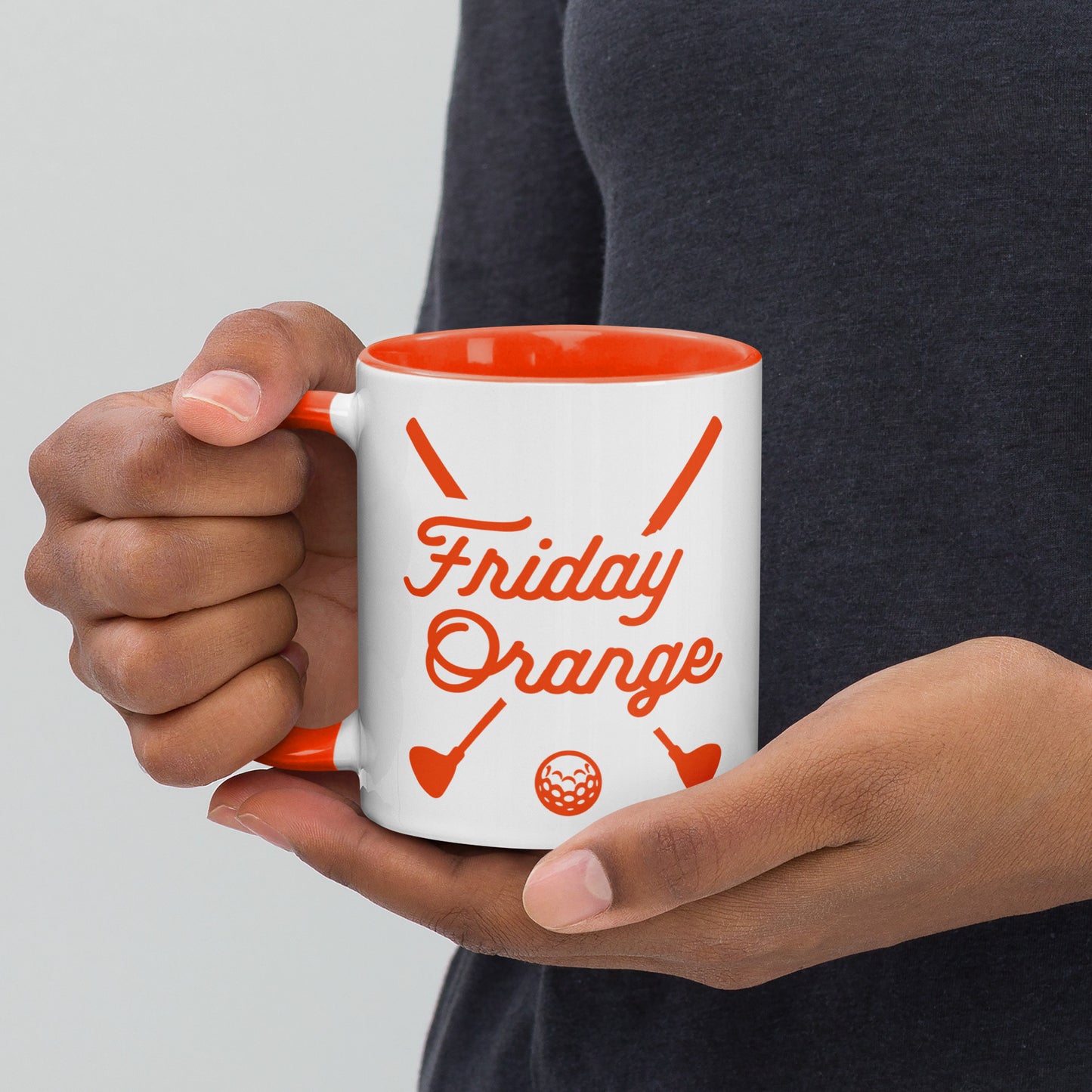 Friday Orange Mug with Colored Inside