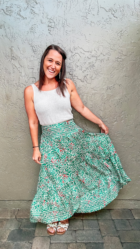 Sage Boho Skirt